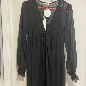 NWT Black Lovestitch Bohemian Sparkle Dress